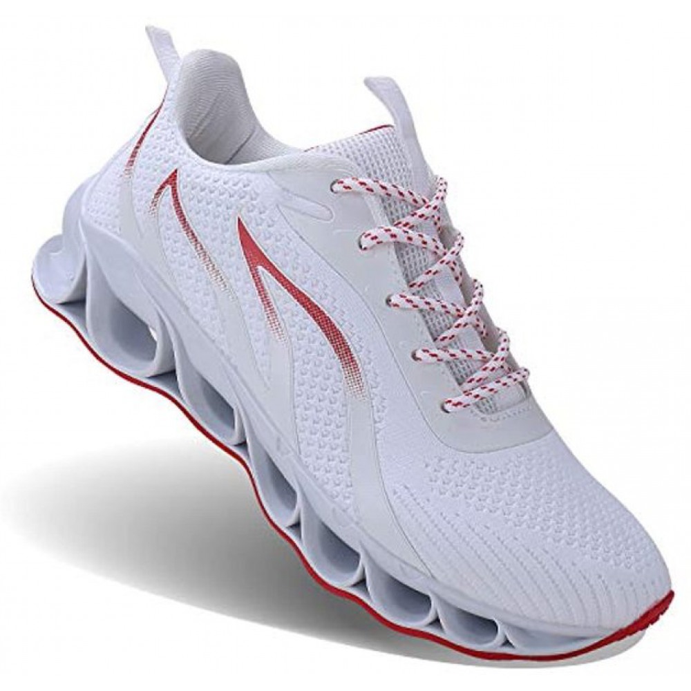 Men's Fashion Athletic Walking Blade Running Tennis Shoes White
